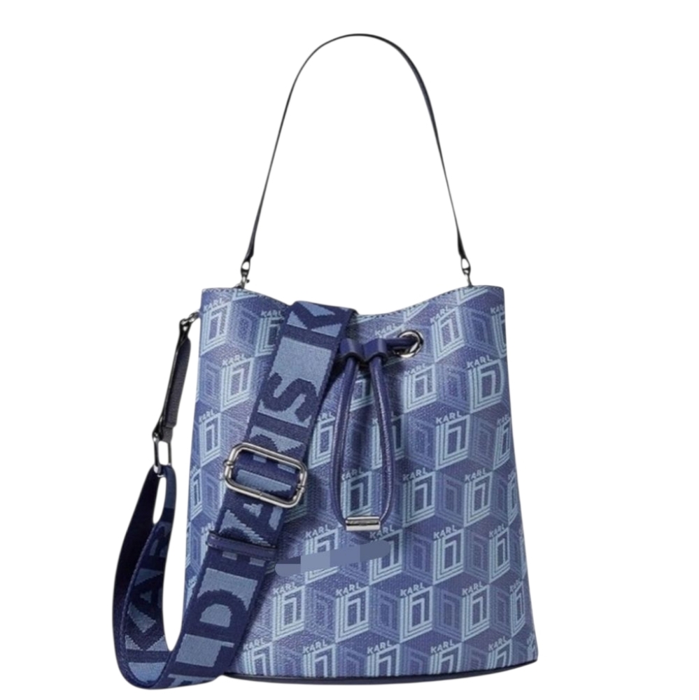 Karl Lagerfeld Paris Adele Bucket Bag Indigo Blue - Picture 8 of 8